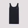 Miu Miu Dark Blue Stretch Silk Blend Dress In Blubianco