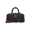 Miu Miu Dark Brown Arcadie Satchel In Brown
