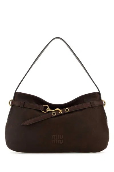Miu Miu Dark Brown Aventure Shoulder Bag