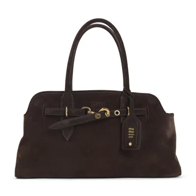 Miu Miu Dark Brown Aventure Shoulder Bag