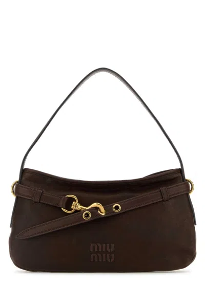 Miu Miu Dark Brown Avenue Shoulder Bag