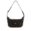 Miu Miu Leather Shoulder Bag Adjustable Strap Hardware In Brown