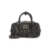 Miu Miu Dark Brown Logo Satchel In Brown