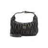 Miu Miu Dark Brown Logo Shoulder Bag In Brown