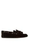 Miu Miu Suede Loafers Featuring Tassel Detail In Animal Print