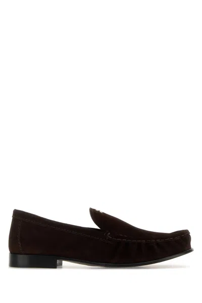 Miu Miu Elegant Suede Loafers For Women In Brown