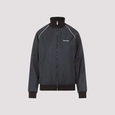 MIU MIU DARK GREY HIGH NECK PULLOVER