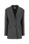 Miu Miu Jackets And Vests In Dark Grey