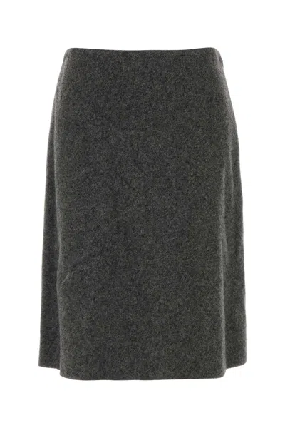 MIU MIU DARK GREY WOOL SKIRT