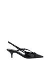 Miu Miu Buckle-embellished Slingback Pumps In Black