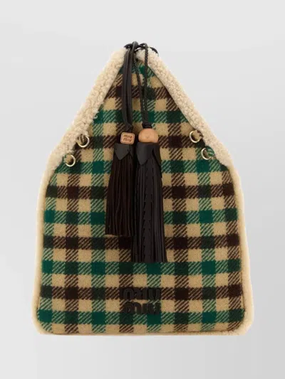 MIU MIU DECORATIVE FABRIC SHOULDER BAG