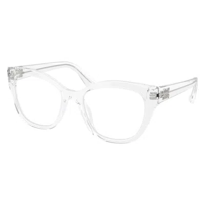Miu Miu Demo Cat Eye Ladies Eyeglasses Mu 05xv 15z1o1 54 In Transparent