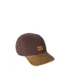 Miu Miu Denim Corduroy Baseball Cap In Amaranth Red/maize Yellow