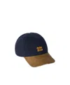 Miu Miu Denim And Corduroy Baseball Cap In Black
