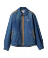 Miu Miu Denim And Leather Blouson Jacket