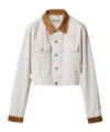 Miu Miu Denim And Leather Blouson Jacket