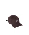 Miu Miu Logo-embroidered Cap In Amaranth/forest Green