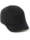 Miu Miu Denim Logo Baseball Cap In Black