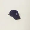 Miu Miu Denim Baseball Cap In Blue/red