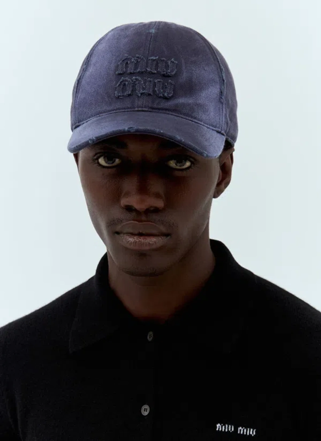 ☆MIUMIU☆ DENIM Baseball Cap キャップ帽☆ Brand New Miu Miu logo-embroidered denim baseball cap with