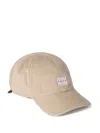 Miu Miu Denim Baseball Cap In Neutrals