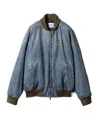 Miu Miu Denim Blouson Jacket In Blue