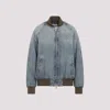 Miu Miu Denim Blouson Jacket In Multi