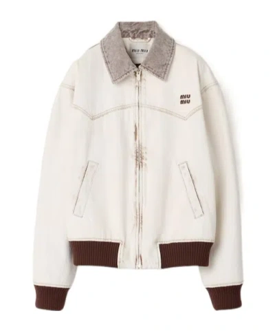 MIU MIU DENIM BLOUSON JACKET