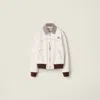 Miu Miu Zip-up Oversized Jacket In White
