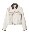 Miu Miu Jacket Contrast Collar Long Sleeves Chest Pockets In Transparent