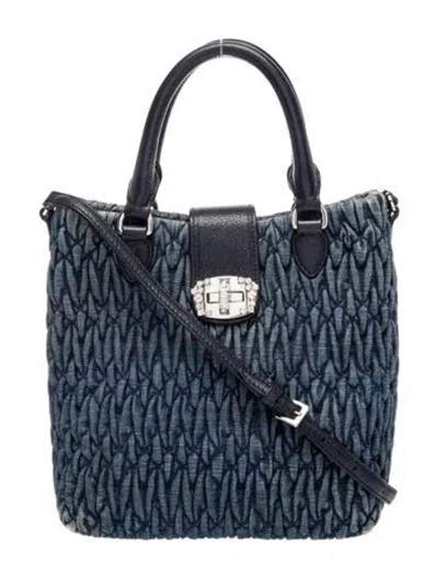 Pre-owned Miu Miu Denim Bucket Bag In Blue