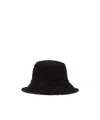 Miu Miu Denim Bucket Hat In Black