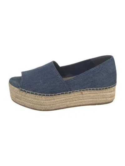 Pre-owned Miu Miu Denim Espadrilles In Blue