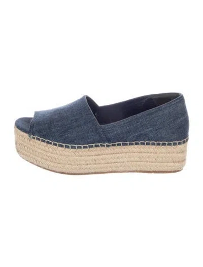 Pre-owned Miu Miu Denim Espadrilles In Blue