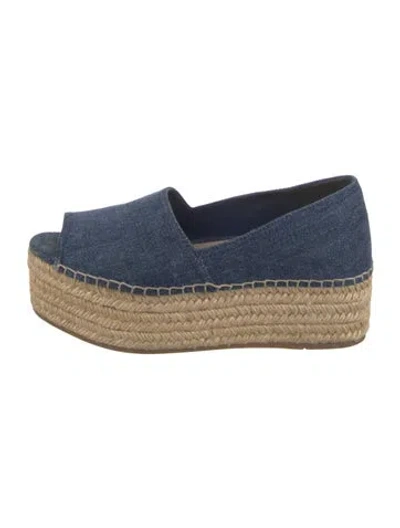 Pre-owned Miu Miu Denim Espadrilles In Blue