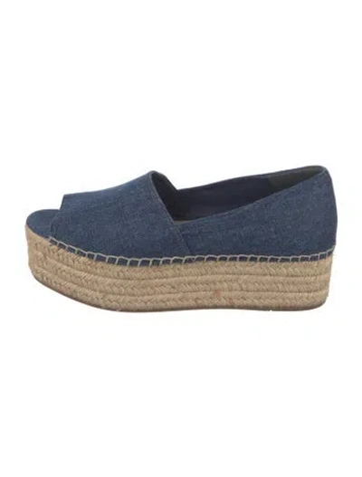 Pre-owned Miu Miu Denim Espadrilles In Blue