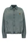 Miu Miu Denim Jacket In Blue