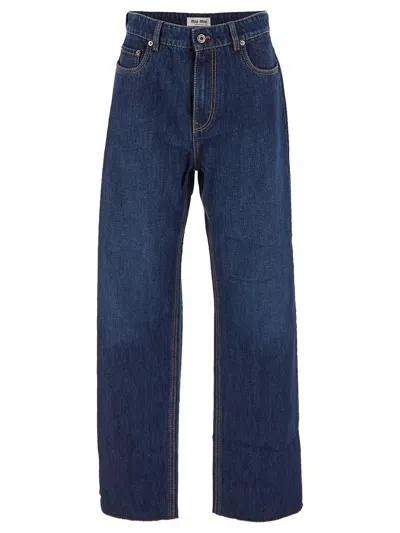 Miu Miu Denim Jeans In Blue