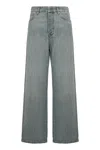 Miu Miu Wide-leg Jeans With 5 Pockets In Blue