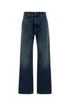 Miu Miu High Waist Wide Leg Denim Trousers In Blue