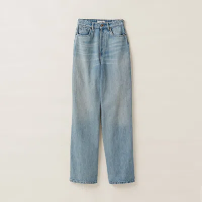 Miu Miu Denim Jeans In Light Blue