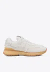 Miu Miu Denim Lace-up Sneakers In White
