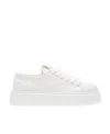 Miu Miu Denim Low-top Sneakers In White
