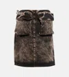 Miu Miu Midirock Aus Denim In Nero