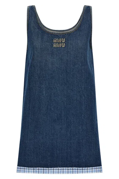 MIU MIU MIU MIU DENIM MINI DRESS