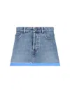 Miu Miu Women Denim Mini Skirt In Blue