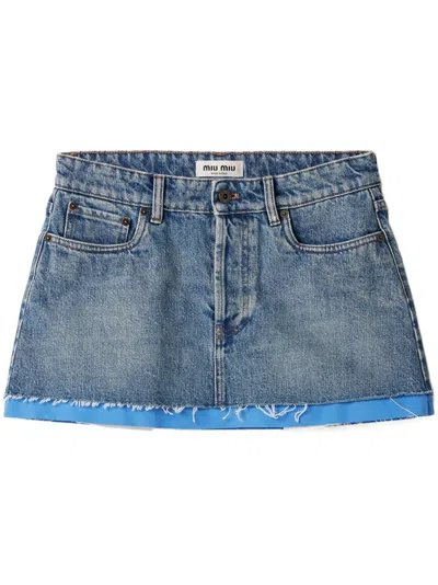 MIU MIU DENIM MINI SKIRT