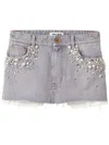 Miu Miu Denim Miniskirt In Grey