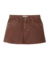 Miu Miu Bull Denim Miniskirt In Red