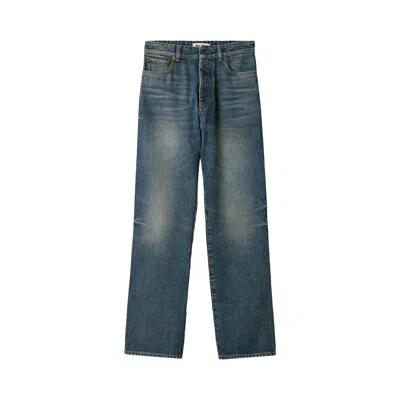 Pre-owned Miu Miu Denim Pantalone 'bleu' | Blue | Women's Size 26